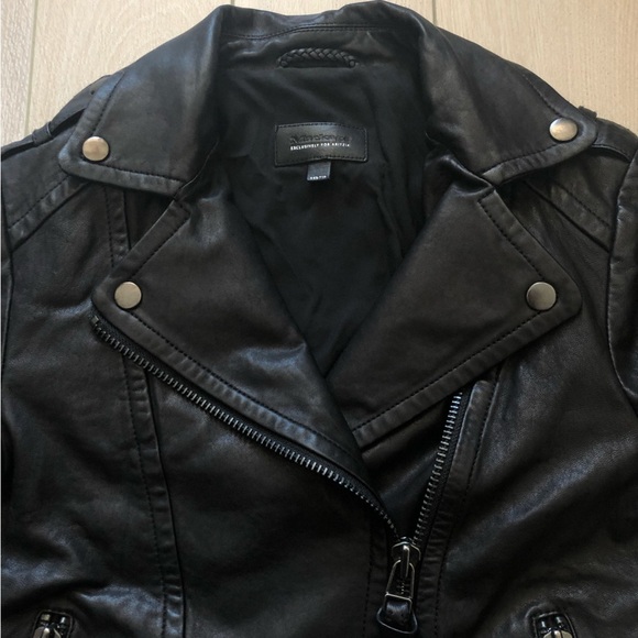 Mackage Exclusively for Aritzia Black Genuine Leather Biker Jacket - Picture 5 of 16